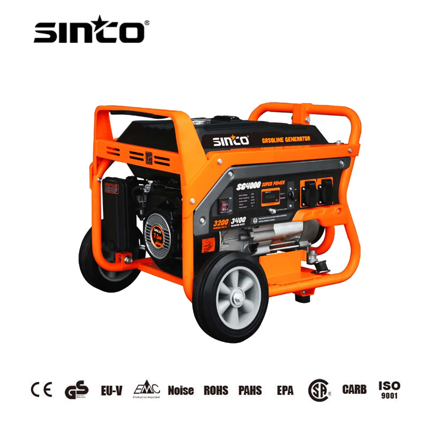 Camping Use Smart Digital 3500W Portable Petrol Inverter Generator 210cc 15L Portable Power Gasoline Generator