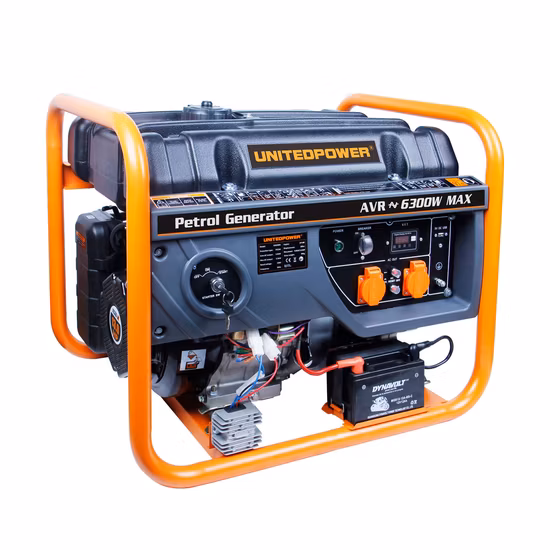 電気スタート 6kw 7kw 単相オープン型ポータブルガソリン発電機 Up190 14HP エンジン付き